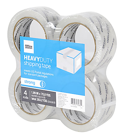 Duck HD Clear Heavy Duty Packaging Tape 1 78 x 109.4 Yd. Crystal Clear Pack  Of 6 Rolls - Office Depot