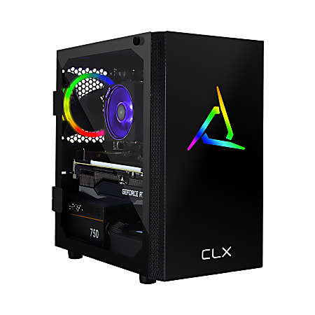 CLX SET TGMSETRTM0C14BM Gaming Desktop PC, AMD Ryzen 5, 16GB Memory, 2TB Hard Drive/480GB Solid State Drive, Windows® 10 Home