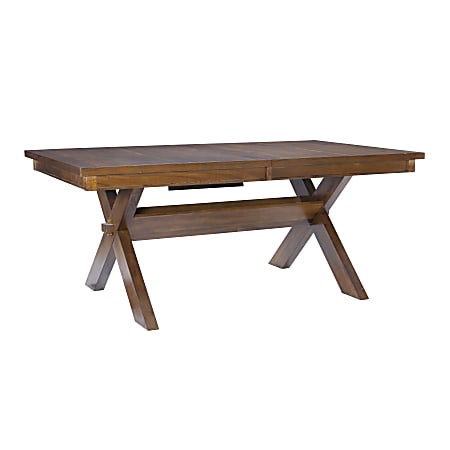 Powell Benoit Dining Table, 30"H x 90"W x 42"D, Dark Hazelnut