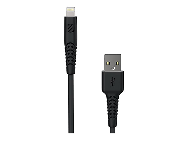 Scosche strikeLINE HD - Lightning cable - Lightning male to USB male - 10 ft - molded - for Apple 10.5-inch iPad Air; 10.5-inch iPad Pro; iPad mini 5; iPhone 8, X, XR, XS, XS Max