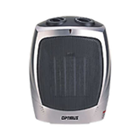 Optimus H-7004 Room Heater - Ceramic - Electric - 1000 W to 1500 W - 2 x Heat Settings - 150 Sq. ft. Coverage Area - 1500 W - 120 V AC - 12.50 A - Portable - Silver, Gray