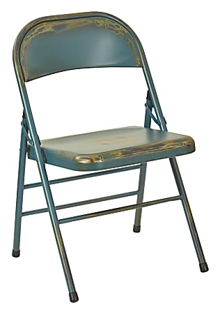 Office Star™ Bristow Armless Chairs, Antique Turquoise, Set Of 2 Chairs