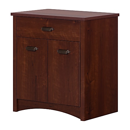 South Shore Gascony 27"W Printer Cabinet With Drawer, Sumptuous Cherry