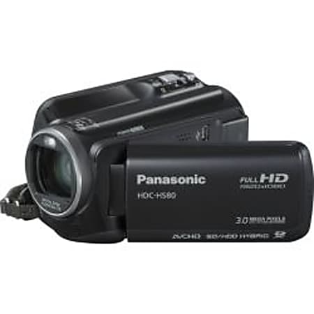 Panasonic HDC-HS80 Digital Camcorder - 2.7" - Touchscreen LCD - CMOS - Full HD - Black