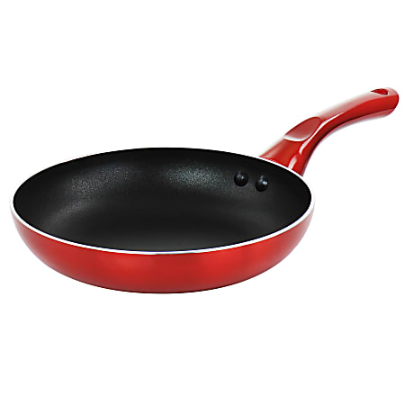 Better Chef 12 Silver Metallic Non-Stick Gourmet Fry Pan - Red