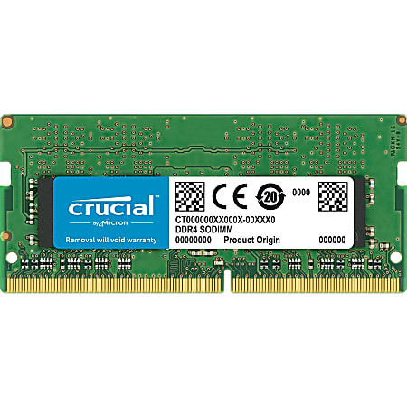Crucial 8GB (1 x 8 GB) DDR4 SDRAM Memory Module - For Desktop PC - 8 GB (1 x 8 GB) - DDR4-2133/PC4-17000 DDR4 SDRAM - CL15 - 1.20 V - Non-ECC - Unbuffered - 260-pin - SoDIMM