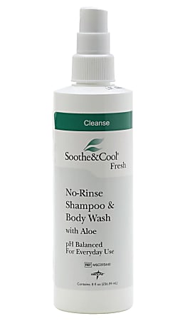 Soothe & Cool No-Rinse Shampoo And Body Wash, 1 Gallon, Case Of 4