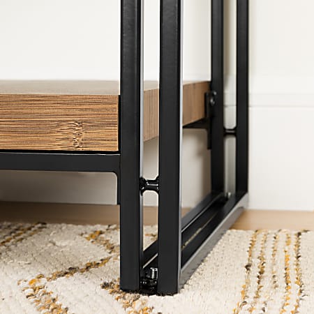 South Shore Gimetri TV Stand For 65 TVs Rustic Bamboo Office Depot