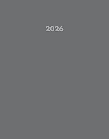 2026 Willow Creek Press Monthly Booklet Planner, 7-1/2" x 9-1/2", Basic Gray, January To December, 57858