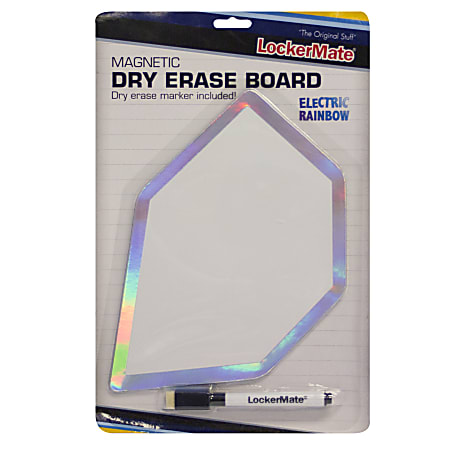 LockerMate Locker Dry-Erase Board, Electric Rainbow