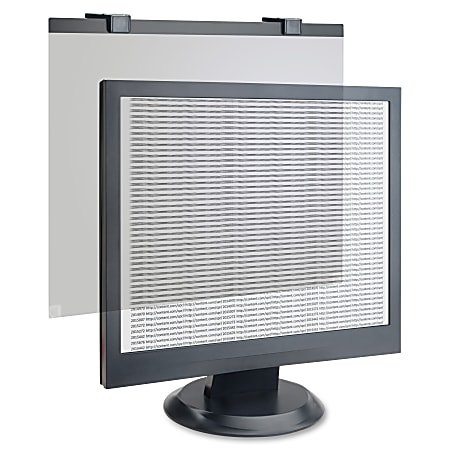 Business Source LCD Privacy/Antiglare Filter Black - For 17"LCD Monitor - Tempered Glass, Acrylic - Anti-glare - 1 Pack