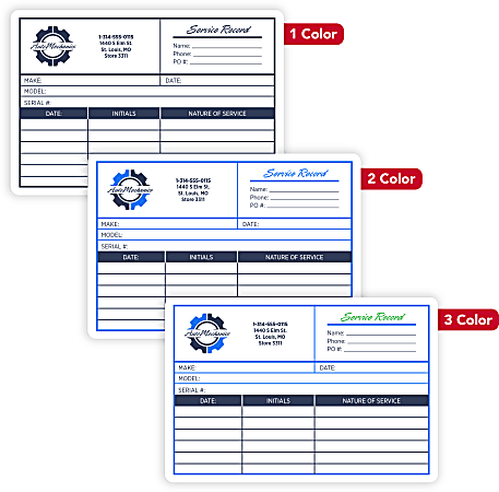 1, 2 Or 3 Color Custom Printed Labels And Stickers, Rectangle, 2-7/8" x 4-1/4", Box Of 250