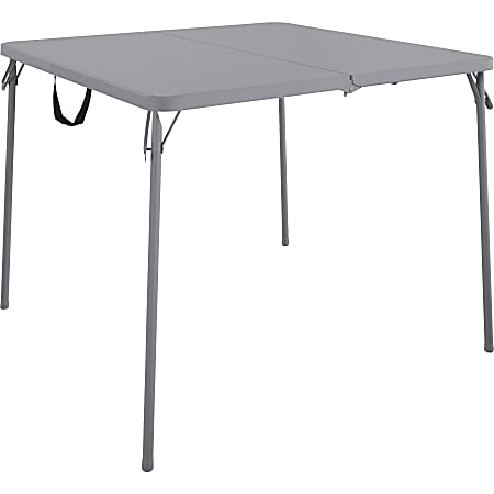 Cosco XL Fold-in-Half Card Table - Four Leg Base - 4 Legs - 200 lb Capacity x 38.50" Table Top Width x 38.50" Table Top Depth - 29.50" Height - Gray - 1 Each