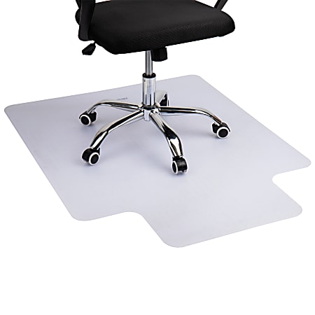 Mind Reader 9-to-5 Collection Office Chair Mat with Carpet Gripper, PVC,1/16”H x 35-1/2”W x 47-1/2”D, Clear