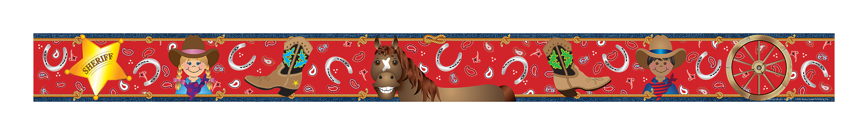 Barker Creek Straight-Edge Borders, 3" x 35", Western, Pack Of 12