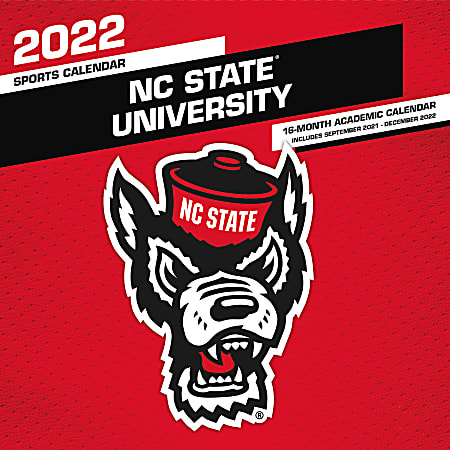 Lang Turner Licensing Monthly Wall Calendar, 12" x 24", North Carolina State Wolfpack, January to December 2022