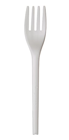 Highmark&reg; ECO Compostable Forks, 6-1/2", White, Pack Of 50