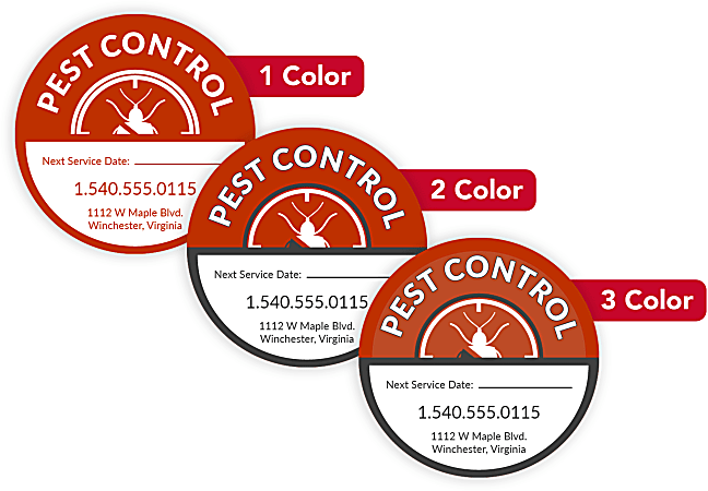 1, 2 Or 3 Color Custom Printed Labels And Stickers, Round/Circle, 1-3/4", Box Of 250