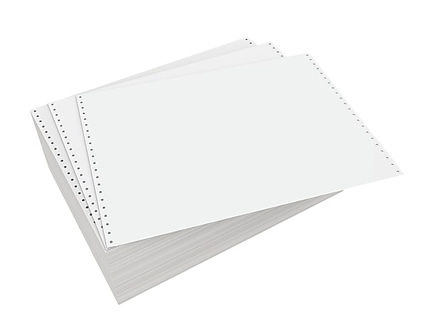 Domtar Continuous Form Paper, Unperforated, 14 7/8" x 11", 18 Lb, White, Carton Of 3,000 Forms