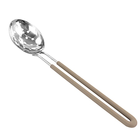 Martha Stewart Stainless Steel Slotted Spoon. Gray