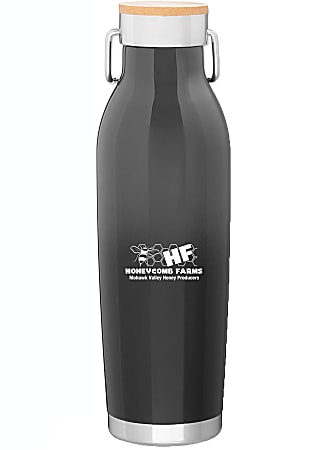 Custom h2go Wave Double-Wall Thermal Bottle, 20.9 Oz