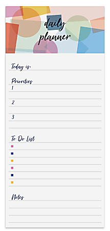 Office Depot® Brand Undated Daily Planner List Pad, 4" x 9", Tangy Terrazo