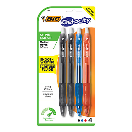 18 Count BIC Gelocity Retractable Gel Pen 0.7mm Medium Vivid Colors 