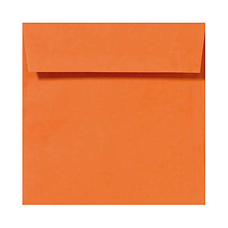 LUX Square Envelopes, 5 1/2" x 5 1/2", Peel & Press Closure, Mandarin Orange, Pack Of 500
