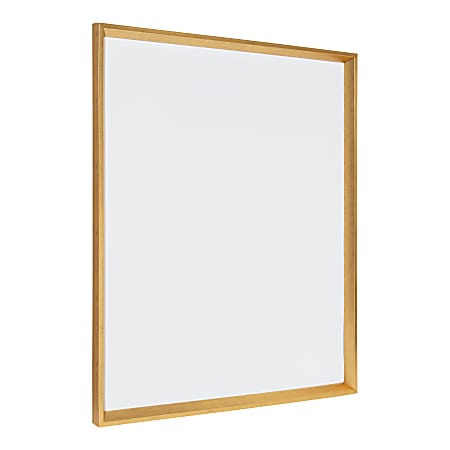 DesignOvations Kate and Laurel Calter Magnetic Framed Dry Erase Board, Melamine, 25 1/2 x 31 1/2 , White, Gold Plastic Frame