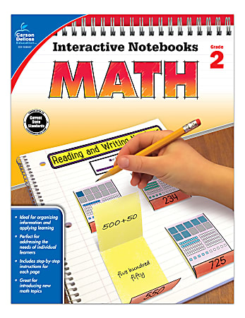 Carson-Dellosa Interactive Notebook For Math, Grade 2