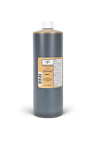 Medline Povidone Iodine Scrub Solution, 32 Oz, Pack Of 12