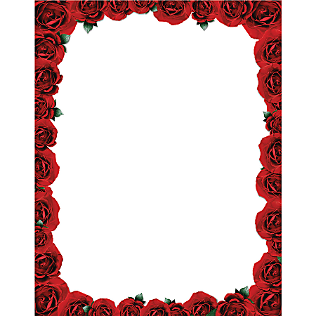 Gartner™ Studios Design Paper, 8 1/2" x 11", Roses Are Red, Pack Of 100