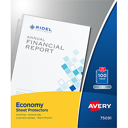 Avery® Top Load Economy Sheet Protectors, 8-1/2" x