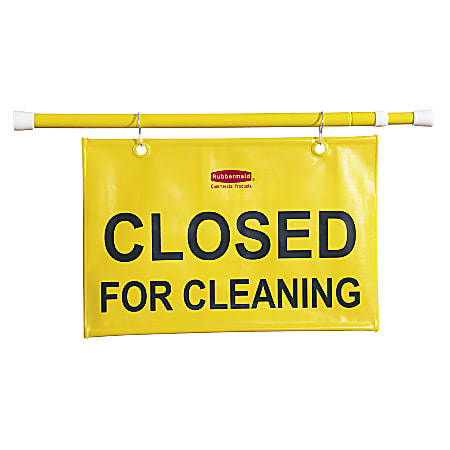 Rubbermaid® "Closed For Cleaning" Hanging Safety Sign