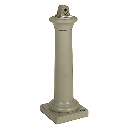 Rubbermaid® Groundskeeper Tuscan Smoking Receptacle, 38 3/8" x 13" x 13", Sandstone