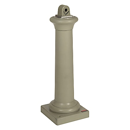 Rubbermaid® Groundskeeper Tuscan Smoking Receptacle, 38 3/8" x 13" x 13", Sandstone