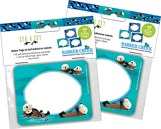 Barker Creek Self-Adhesive Name Tag Labels, 2-3/4