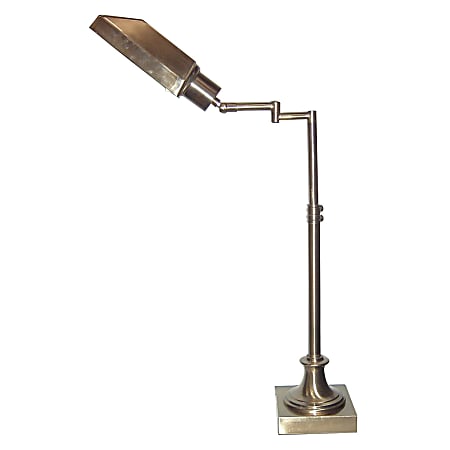 DSI Square-Dome-Shade Desk Lamp, Antique Brass