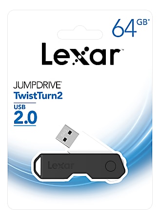 Lexar® JumpDrive® TwistTurn2 USB 2.0 Flash Drive, 64GB,