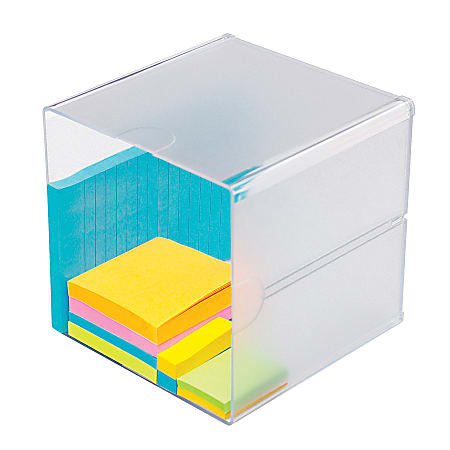Deflecto Stackable Cube, 6"H x 6"W x 6"D,