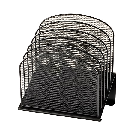 Safco Onyx Mesh 5 Tier Desk Organizer 12 H x 11 14 W x 7 14 D