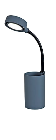 Realspace® LED Organizer Lamp, Adjustable, 11-4/5"H, Gray