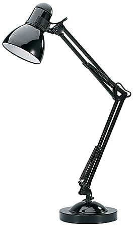 Realspace® Swing Arm Task Lamp, Adjustable Height, 37"H, Black