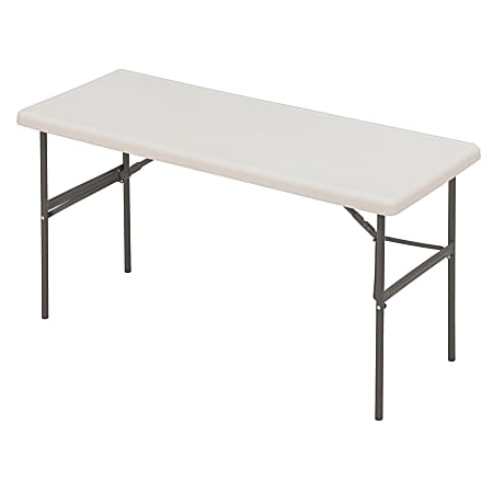 Iceberg IndestrucTable TOO™ 1200-Series Folding Table, 60"W x 24"D, Platinum
