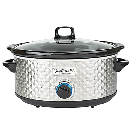 Brentwood Select 7-Quart Slow Cooker, Silver