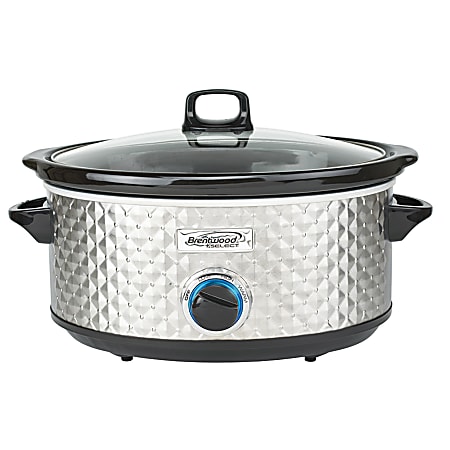 Brentwood 8 Quart Stainless Steel Slow Cooker - Office Depot