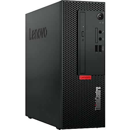 Lenovo ThinkCentre M70c 11GJ002AUS Desktop Computer - Intel Core i3 10th Gen i3-10100 Quad-core (4 Core) 3.60 GHz - 4 GB RAM DDR4 SDRAM - 128 GB SSD - Small Form Factor - Black - Windows 10 Pro 64-bit - DVD-Writer - English (US) Keyboard - 260 W