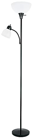 Realspace® Floor Lamp And Gooseneck Reading Lamp, 70-1/2"H, White/Black