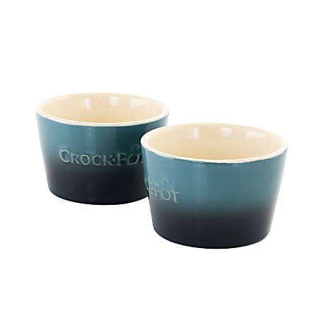 Crock-Pot Artisan 2-Piece Ramekin Set, 8 Oz, Blue