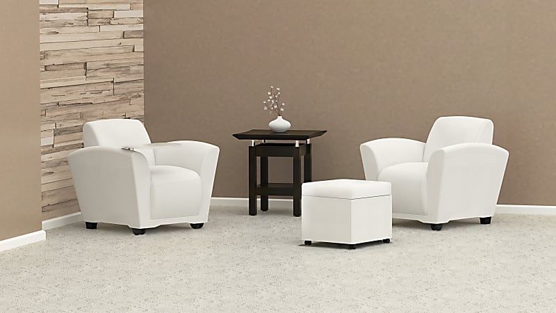 Mayline® Santa Cruz Lounge Seating, Mobile Chair, White/White
